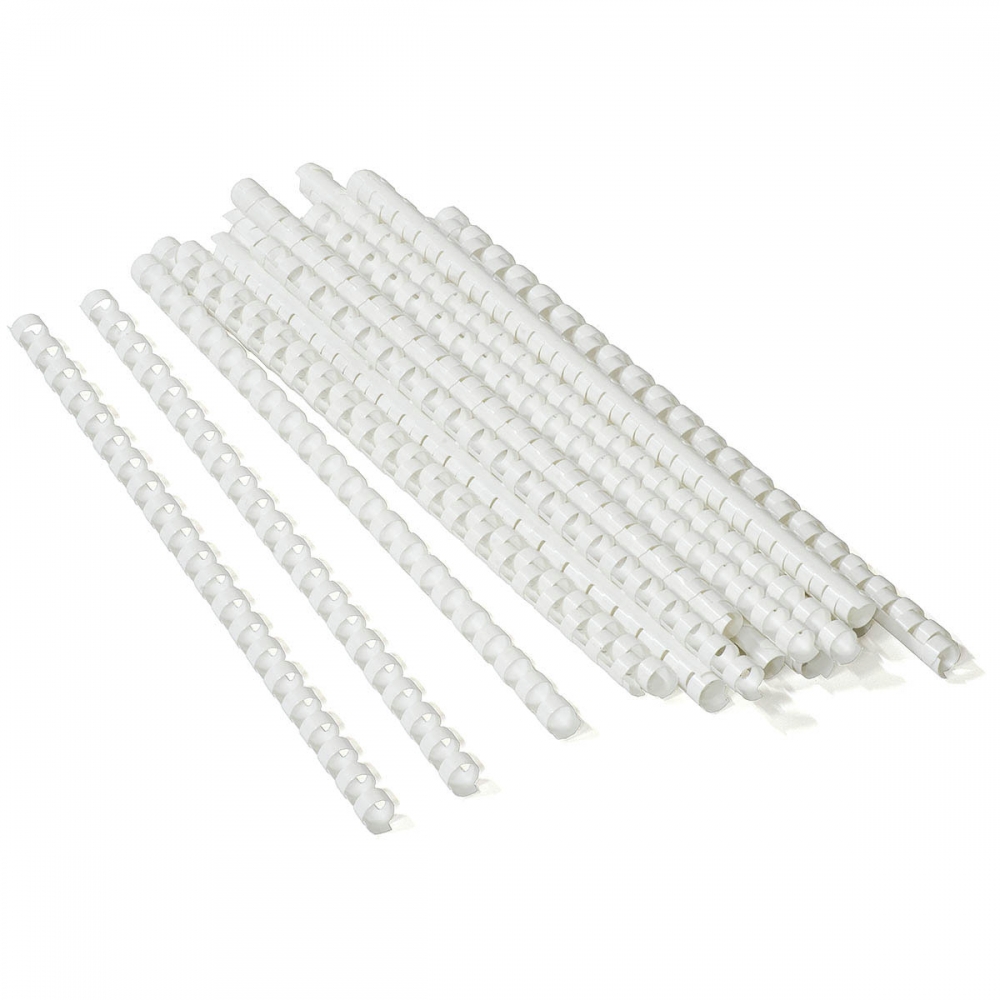 Пружини пластикові для палітурки Agent A4 100 шт 14 мм Білі (8888821140028)