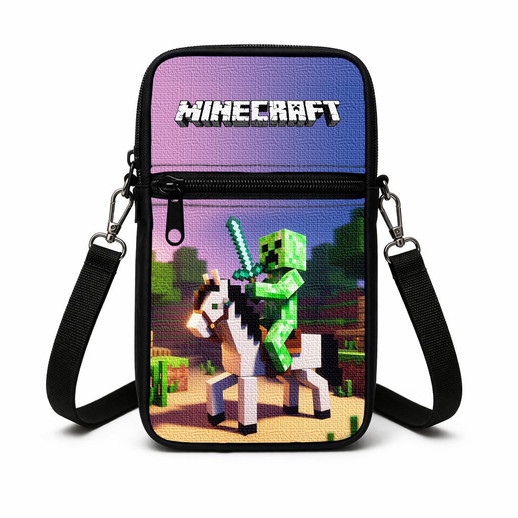 Дитяча сумка через плече з принтом Minecraft, 19×10×5 см — арт. 3015352206