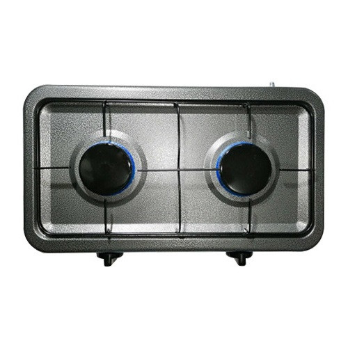 Газова плита настільна Domotec MS-6602 2 конфорки Black (3_01820)