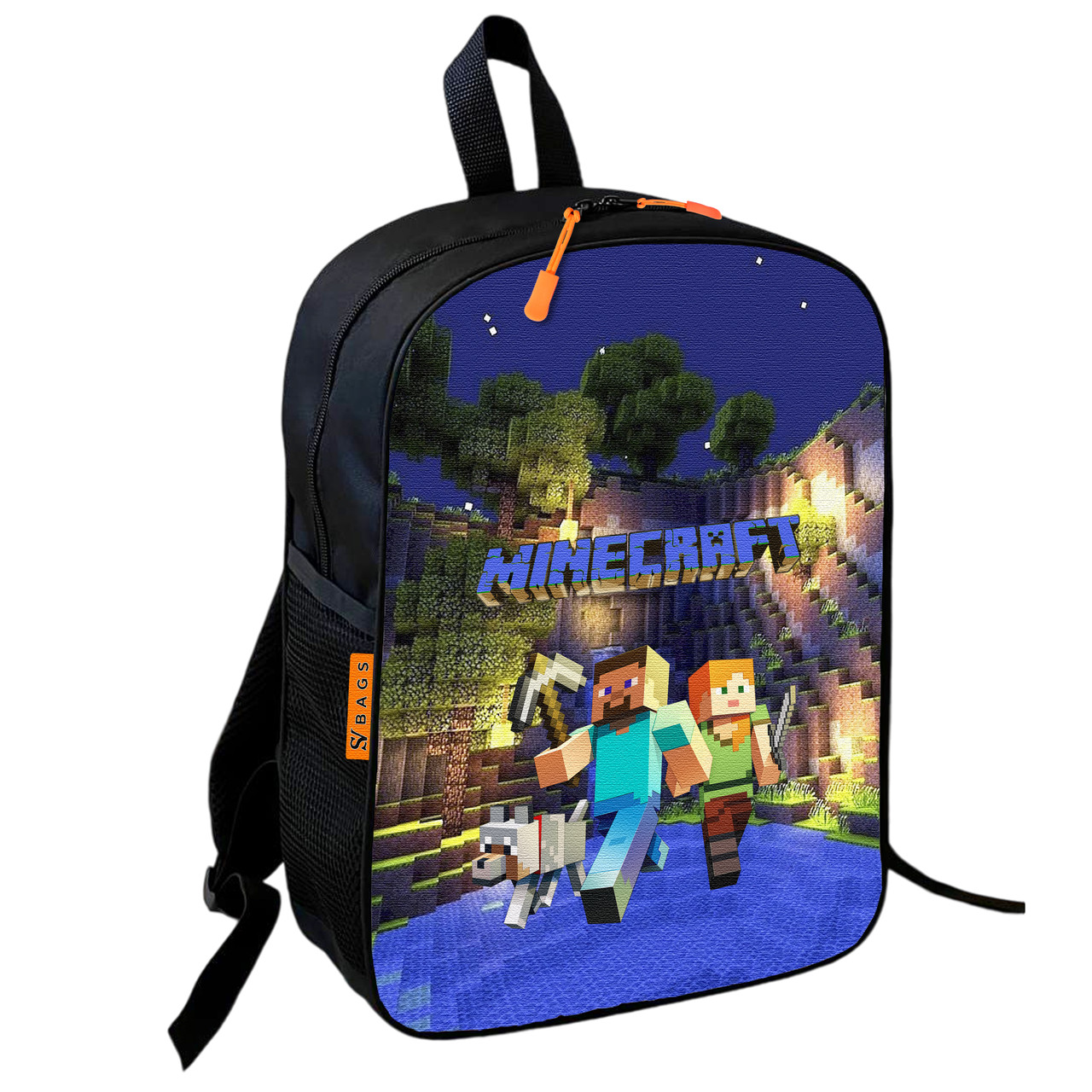 Дитячий шкільний рюкзак Minecraft Крипер 36×27×13 см, водонепроникний — арт. 2386306381