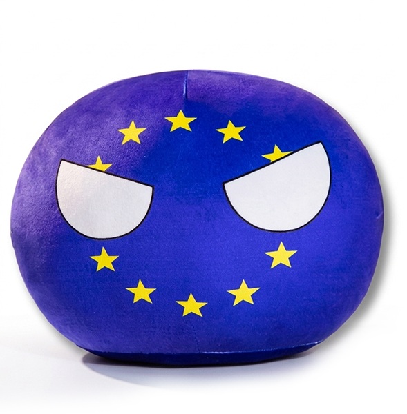 Брелок Countryballs Кантріболз Євросоюз 10 см, м'який плюш, різнокольоровий, Bioworld