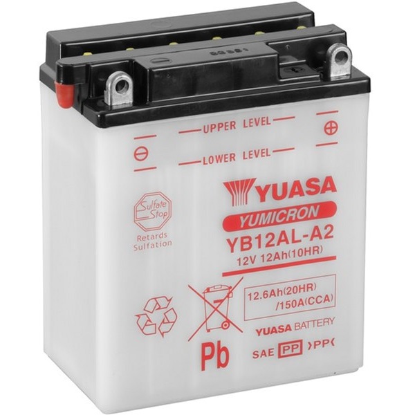 Мото аккумулятор Yuasa 12.6 Ah/12V YuMicron Battery (сухозаряжений) (YB12AL-A2)