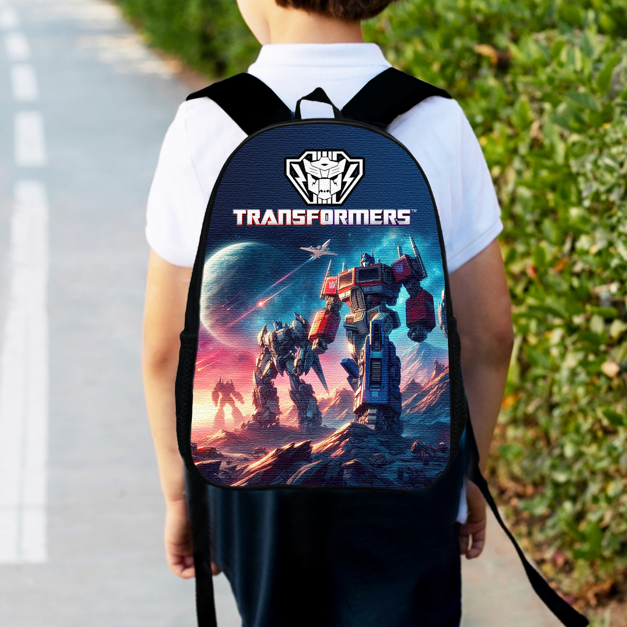 Дитячий рюкзак із принтом Transformers 12 л 34х27х13 см різнокольоровий