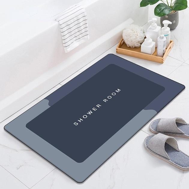 Коврик для ванной поглощающий WayH 89х59 см Grey (H051240)