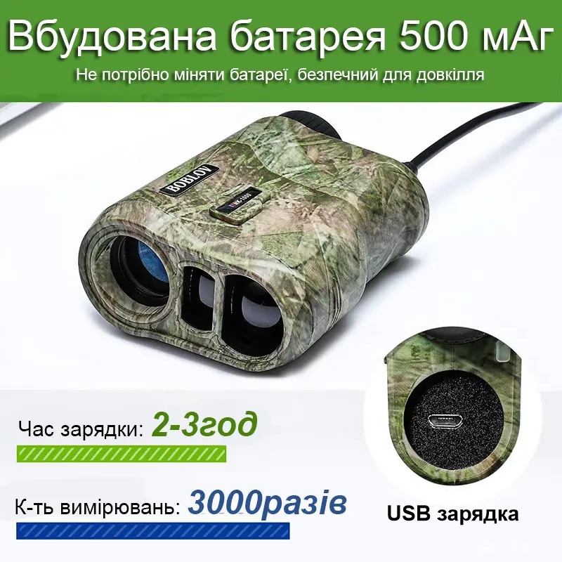 Лазерний далекомір професійний з вимірюванням кута Boblov NK-1000 до 1000 м (100904)