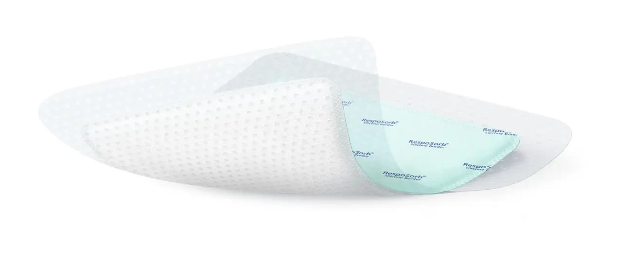Повязка самоклеящаяся с суперабсорбирующим полимером RespoSorb Silicone Border 17,5х17,5 см 1 шт