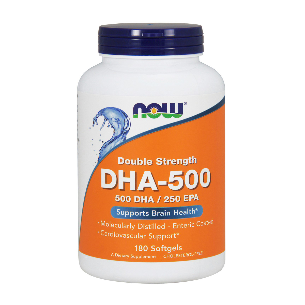 DHA-500 / докозагексаєнова кислота Now Foods 180 желатинових капсул (NF1613)
