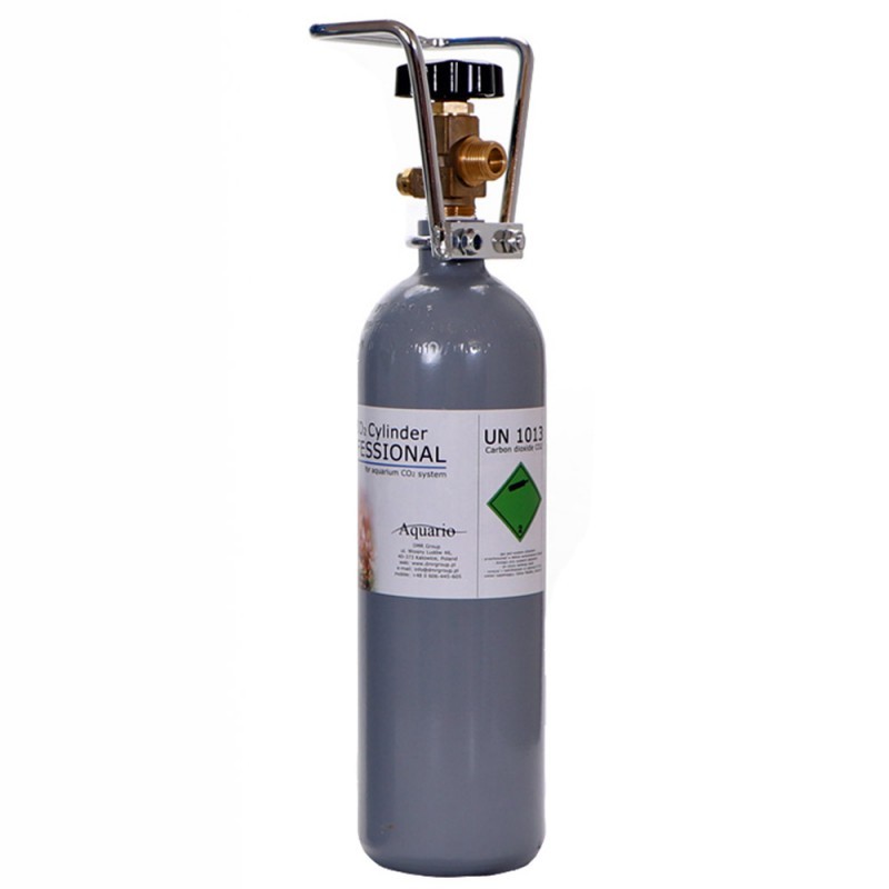 Баллон CO2 Aquario BLUE многоразовый 2 л 47 см Серый (ACO2-2L)