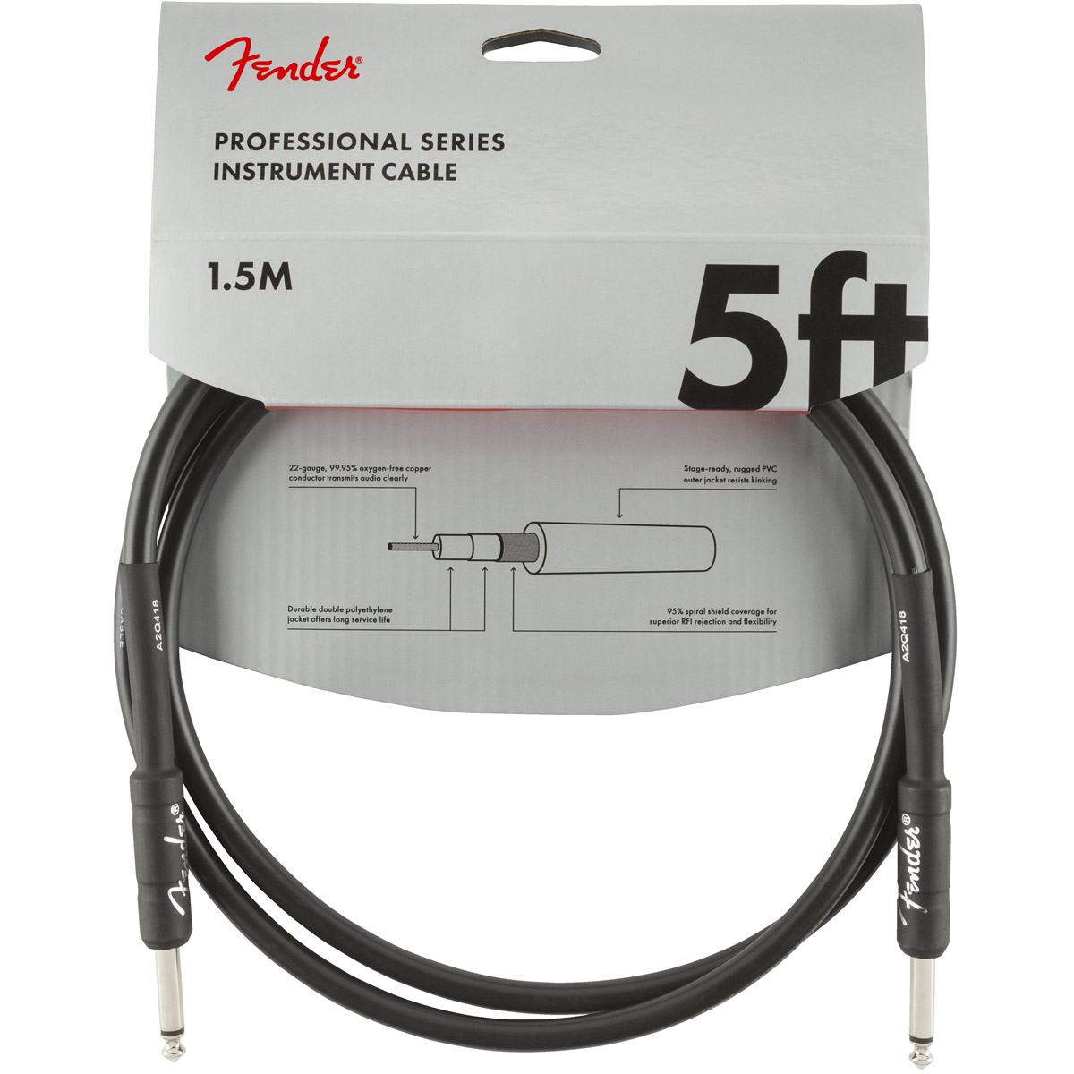 Кабель инструментальный Fender Professional Series Instrument Cable 1.5m (5ft) 0990820026