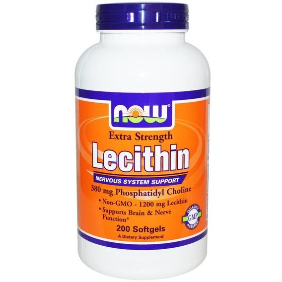 Лецитин NOW Foods Lecithin 1200 mg 200 Softgels