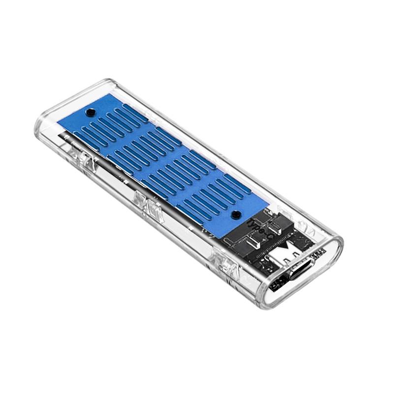 Внешний карман с радиатором XON MemoryCase для M.2 NVMe PCIe USB 3.1 Type-C Transparent (XSC5C13NV1PT 2155)