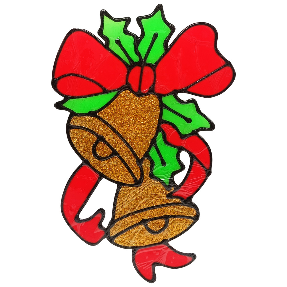 Силиконовая наклейка на стекло "Два колокольчика" Bambi 13-64-02 20 х 25 см