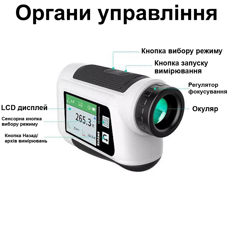 Лазерный дальномер Sndway 1500 метров с LCD экраном Nohawk NP-1500А 10 режимов (100993)