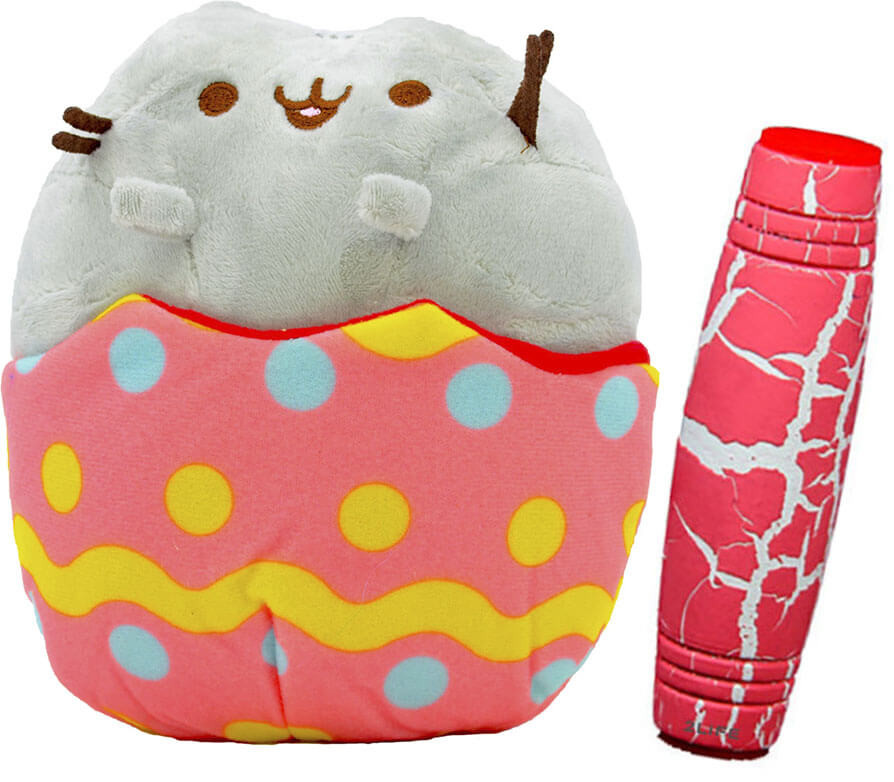 Комплект М'яка іграшка кіт в яйці Pusheen cat і Антистрес іграшка Mokuru (n-729)