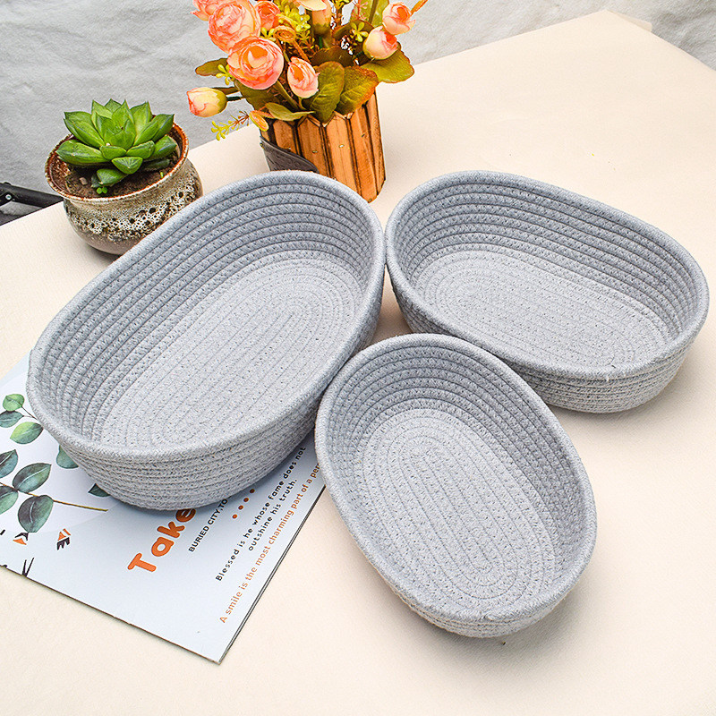 Набор из 3 плетеных корзин для хранения ANbeauty Gray (AN0103414)