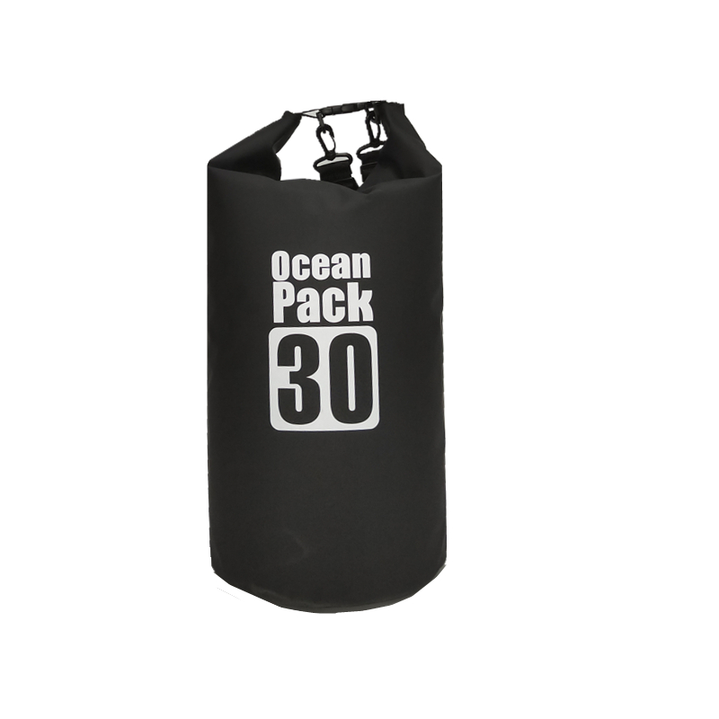Водонепроникна сумка рюкзак гермомішок з шлейкою на плече Ocean Pack 30 л Black (5535821530)