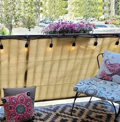 Сетка ширма для балкона No Brand 110 г/м2 100x300 cм Бежевый (2595581308)