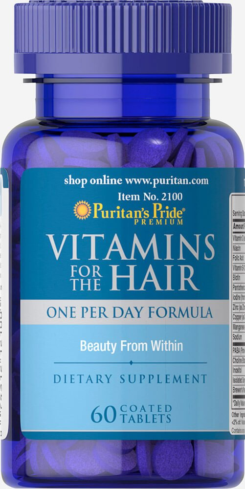 Витамины для волос, Puritan's Pride, Vitamins for the Hair, 60 таблеток (34217)