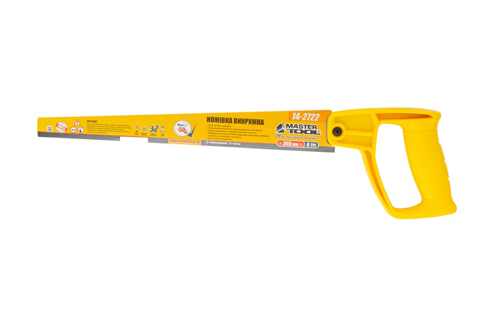 Ножовка выкружная MASTERTOOL GM 8TPI MAX CUT 300 мм закаленный зуб 2D заточка полированная (14-2722)
