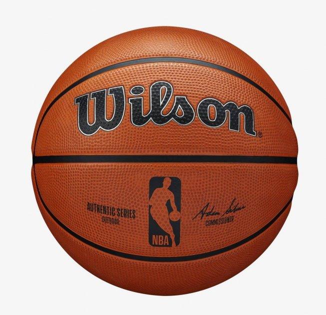 Мяч баскетбольный Wilson NBA Authentic Series Outdoor 28 7 Коричневый (WTB7300XB07)
