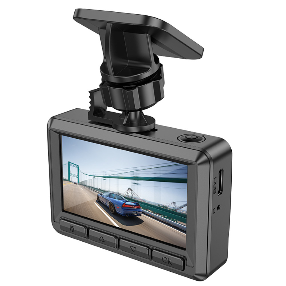 Автомобільний відеореєстратор та камера заднього виду hoco. DV3 2,45-inch IPS JL5601A 200mAh Black
