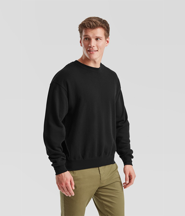 Пуловер Fruit of the loom Classic set-in sweat L Черный (62-202-0)