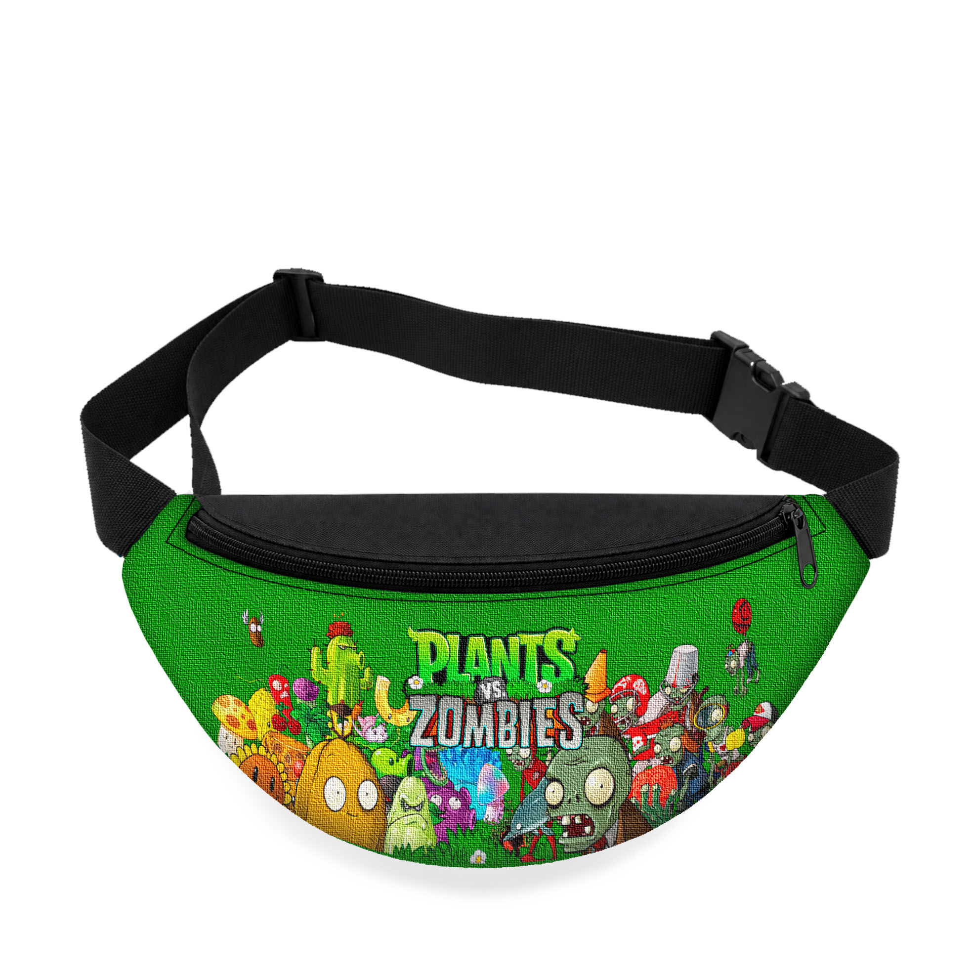 Дитяча сумка-бананка Plants vs Zombies 32×15×7.5 см, чорна