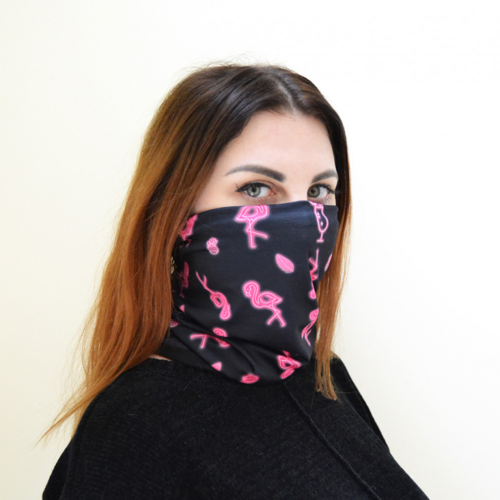 Защитная бафф маска на лицо 4Profi Neon Flamingo М 14820