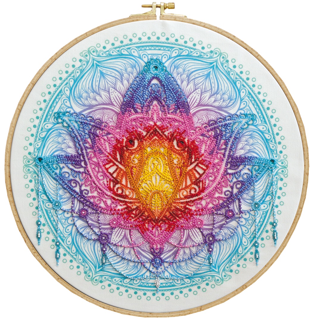 Набор для вышивки бисером на натуральном художественном холсте Абрис Арт Цветок Востока AB-807