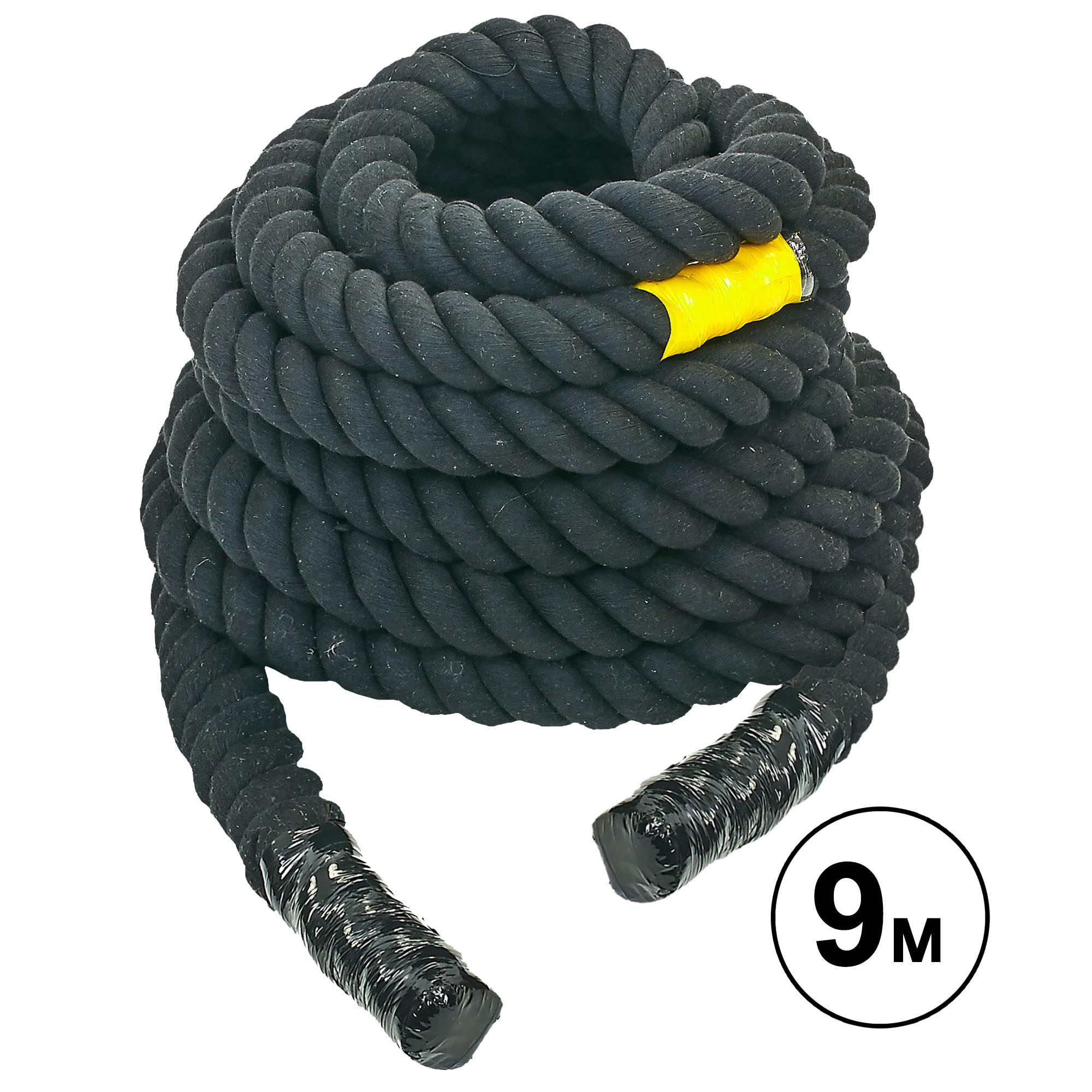 Канат для кроссфита SP-Planeta COMBAT BATTLE ROPE UR R-6228-9 черный