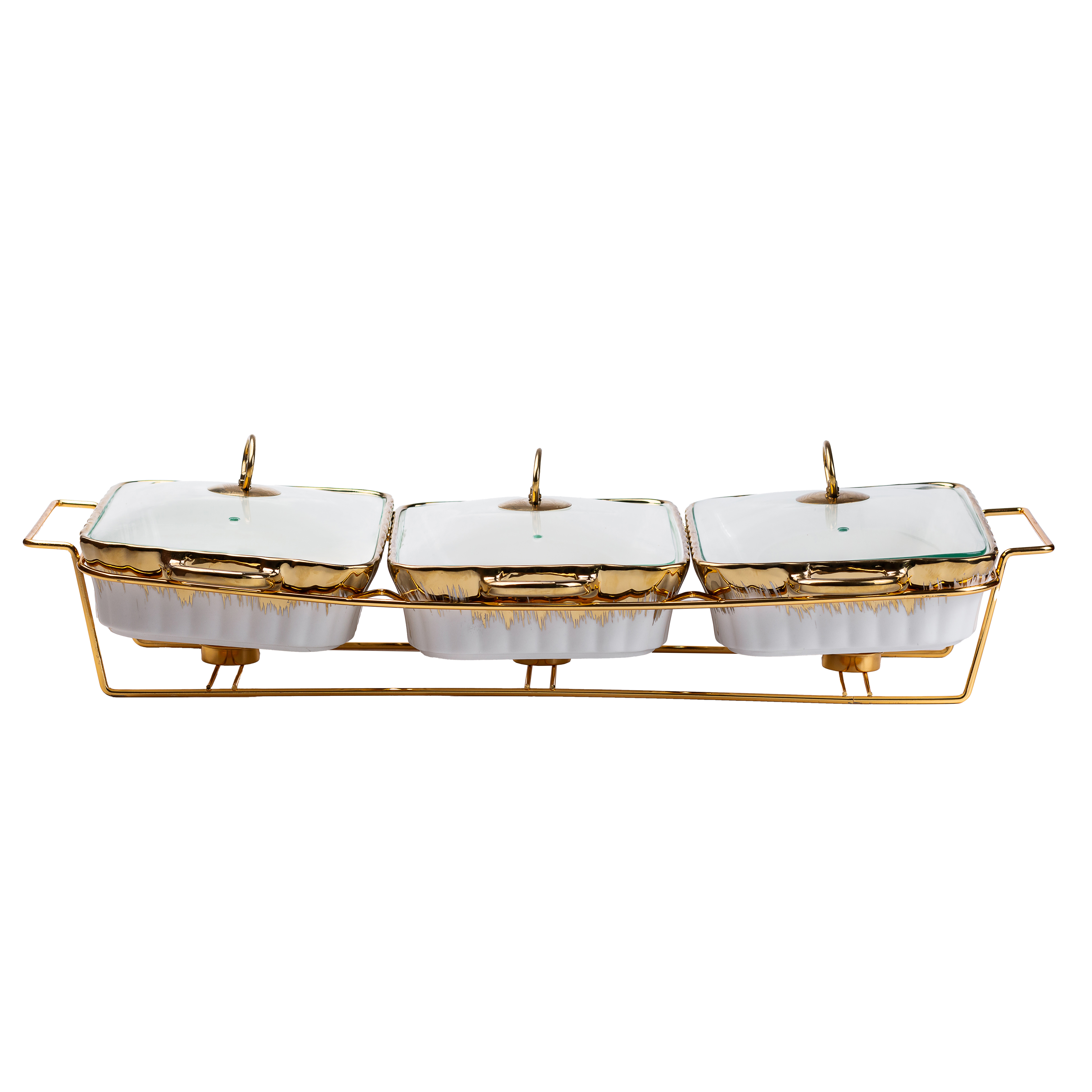 Мармитница YIWU 1.5 л 3 шт Бело-золотой (HP1043)