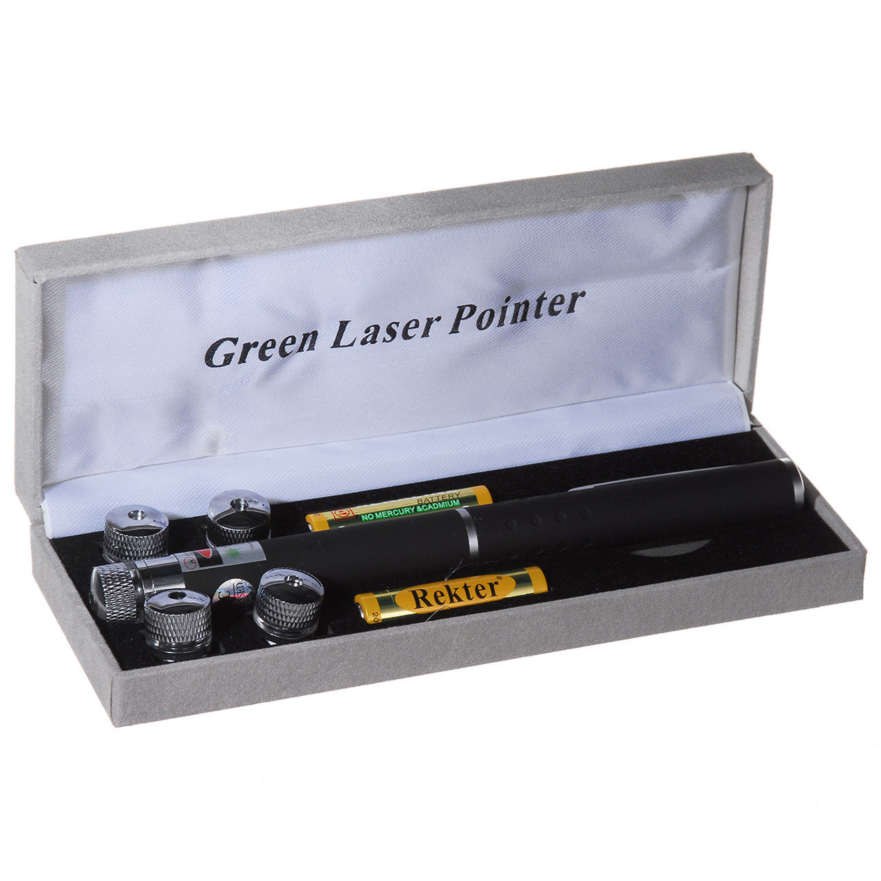 Лазерная указка Laser Green Pointer 5 насадок (0689)