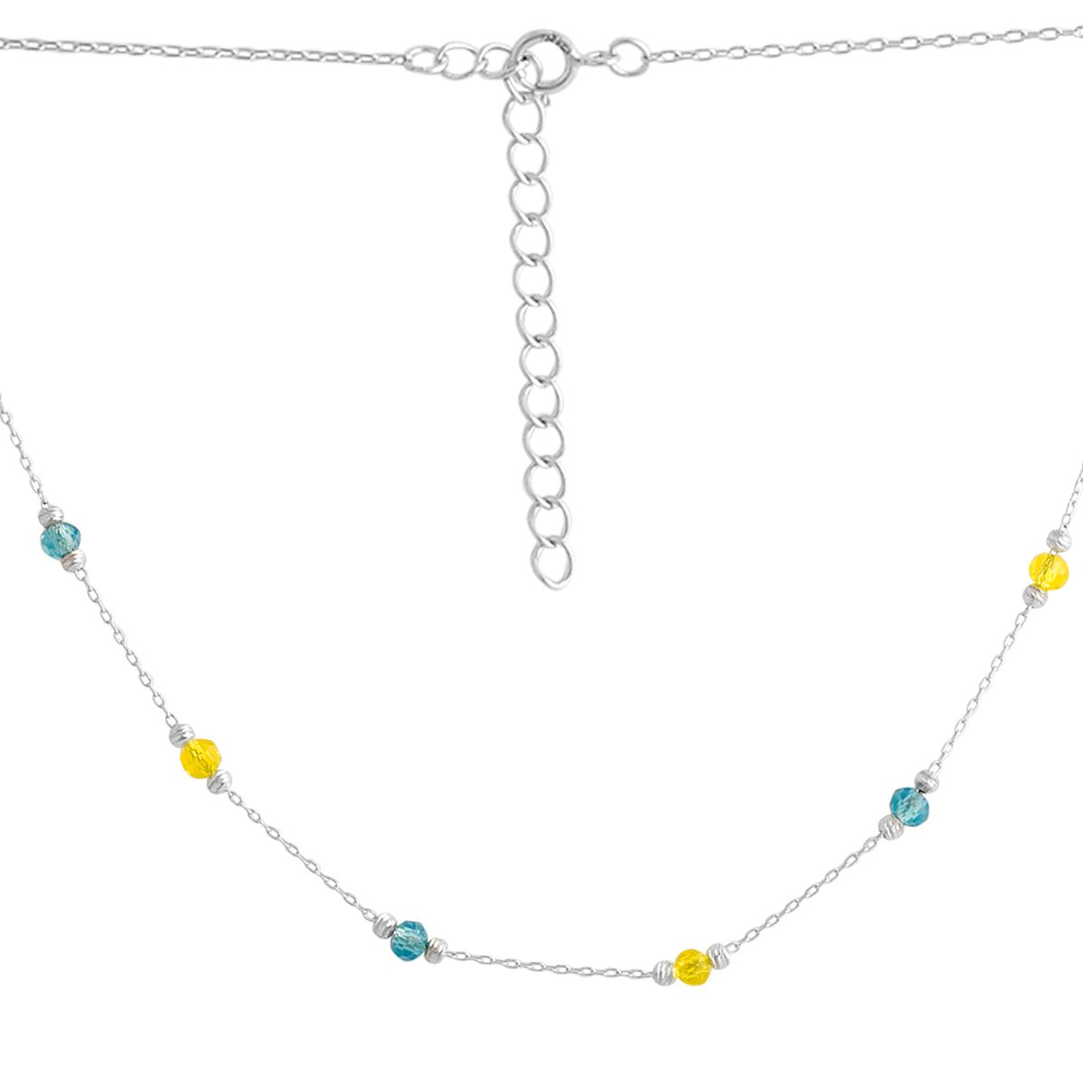 Серебряное колье SilverBreeze с фианитами (2133551) 400-430