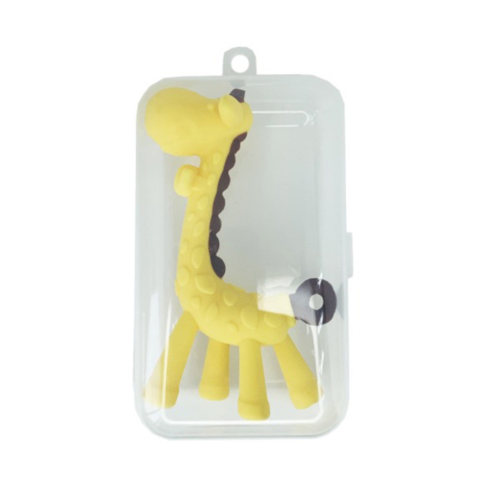 Силиконовый прорезыватель Жираф Mega Zayka MGZ-0416 (Yellow) в футляре