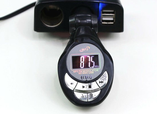 Трансмиттер FM модулятор автомобильный Sertec FM-129 black