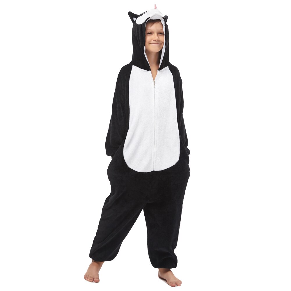 Пижама Кигуруми детская BearWear Хаски New (на молнии) M 115 - 125 см Черный (K0W1-0135-M)