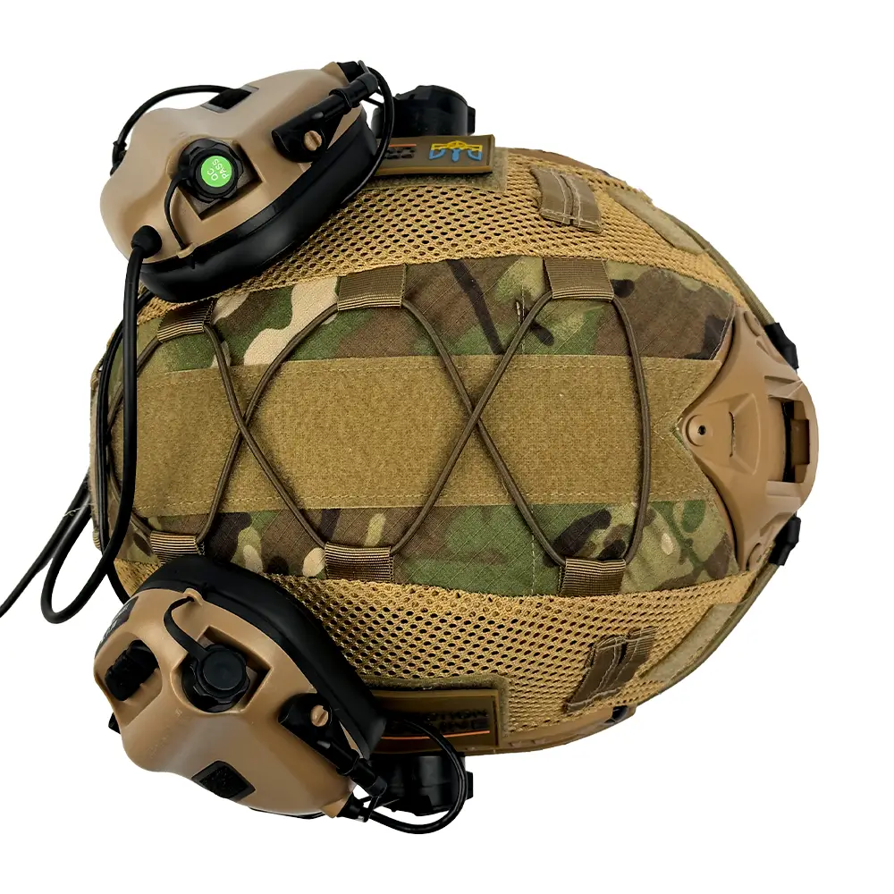 Комплект шлем FAST Team Wendy Helmet NIJ IIIA/наушники Earmor M32H MOD3/кавер S Койот