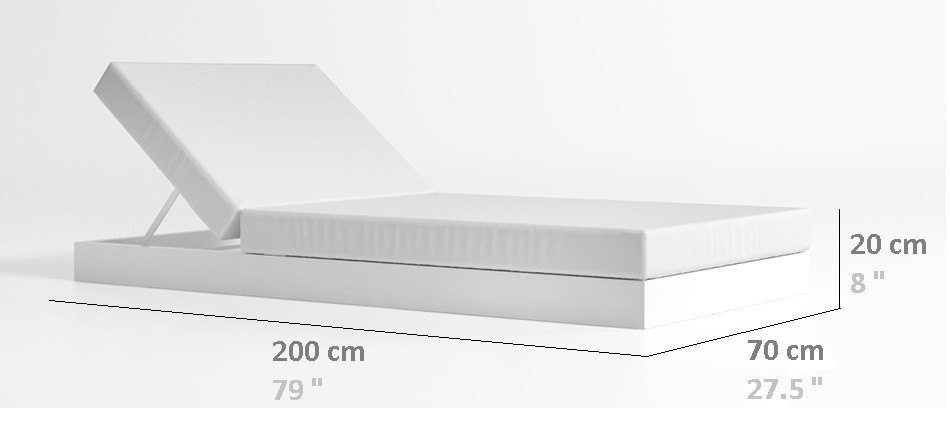 Пляжний шезлонг у стилі Loft NS-1410 2030x2000x700 мм Белый