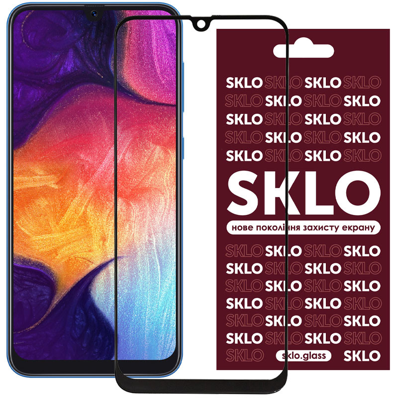 Защитное стекло SKLO 3D full glue для Samsung Galaxy M21s Черный 883488