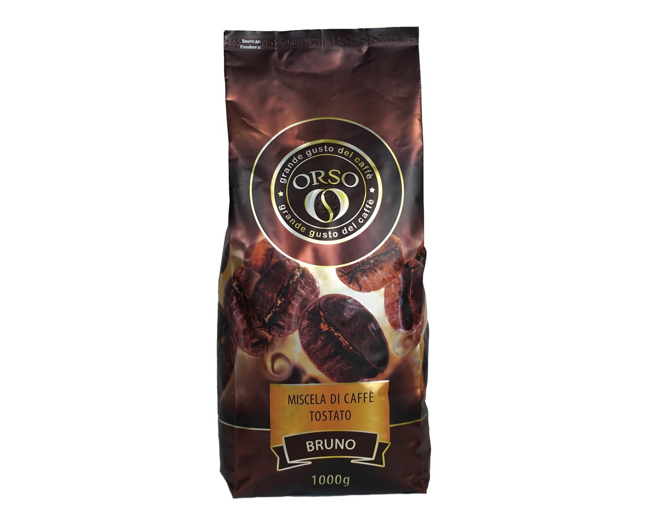 Кофе в зернах Orso Bruno 70% арабика 30% робуста 10 шт х 1 кг