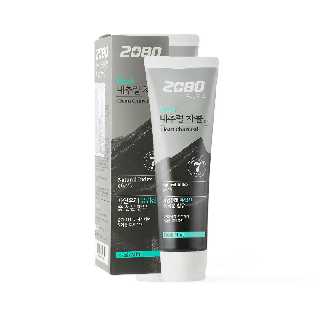 Зубна паста з деревним вугіллям Pure Black Clean Charcoal 2080 120 г (8801046328903)