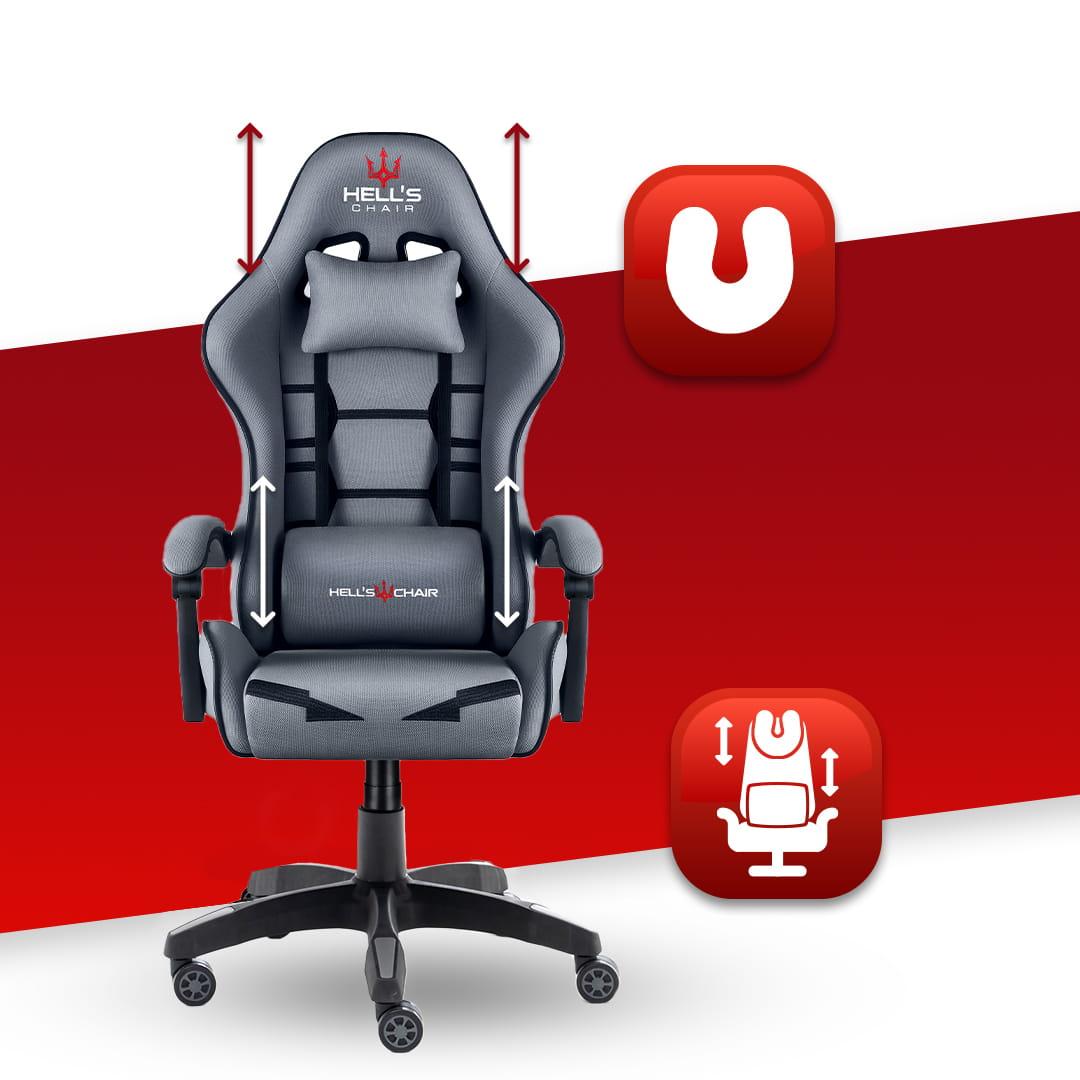 Комп'ютерне крісло Hell's Chair HC-1008 Grey