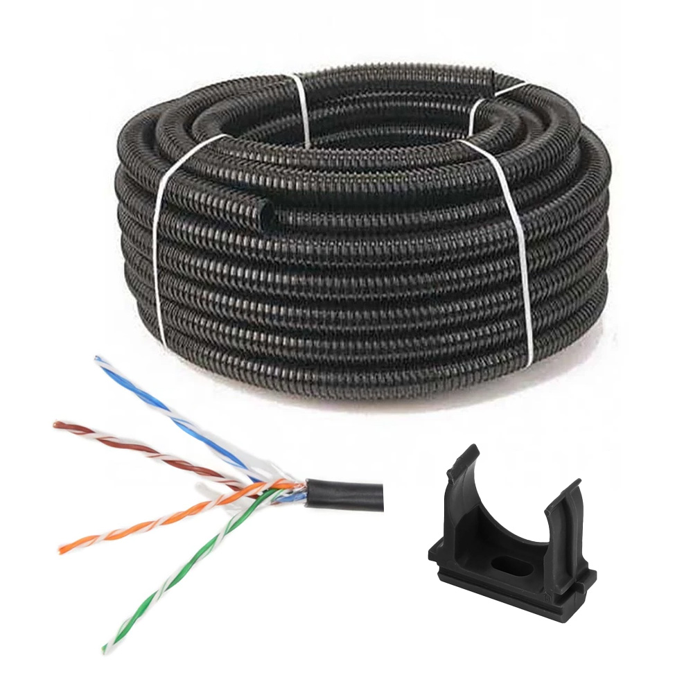 Комплект UTP 4х2х0.5-CU PE кат.5е UTP 305 м/Гофротруба 220 Professional D 32 мм 25 м/Клипса для гофры 32 мм 50 шт