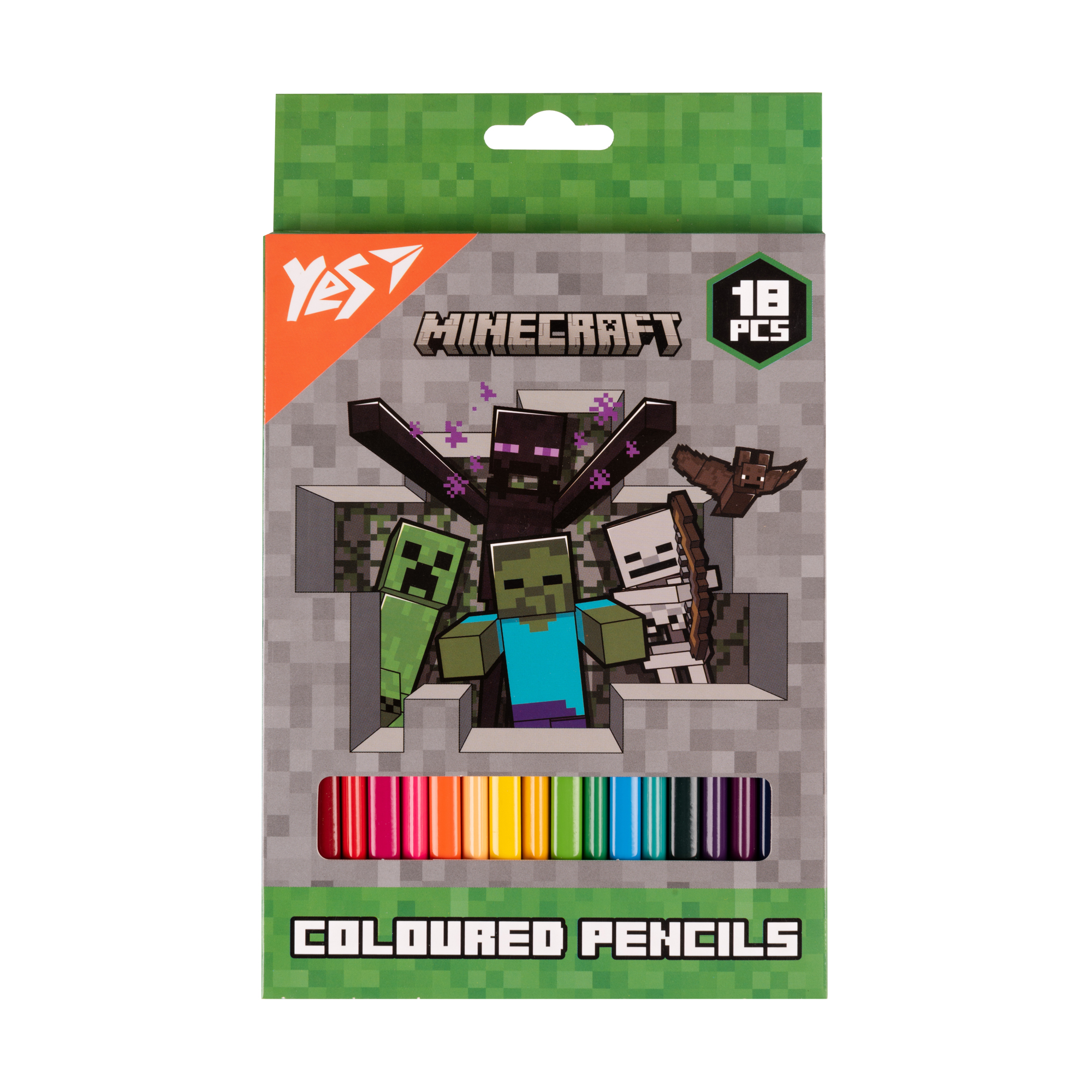 Карандаши цветные YES Minecraft Heroes 18 цветов (290732)