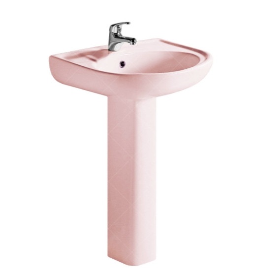Комплект раковина с ножкой RAK Ceramics Cynthia Wash Basin 57 см Розовый (1706408057)