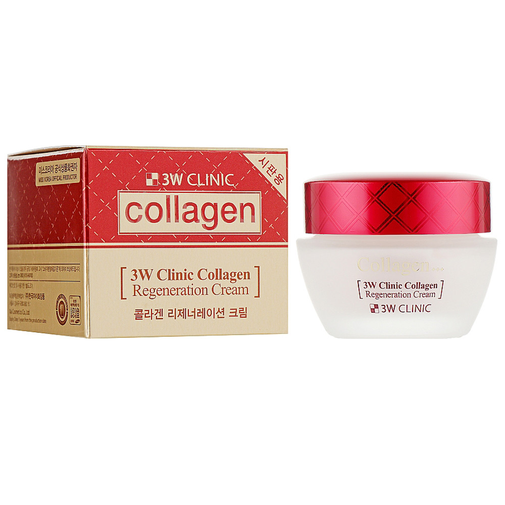 Відновлюючий крем для обличчя з колагеном 3W Clinic Collagen Regeneration Cream 60 мл (8809305082740)