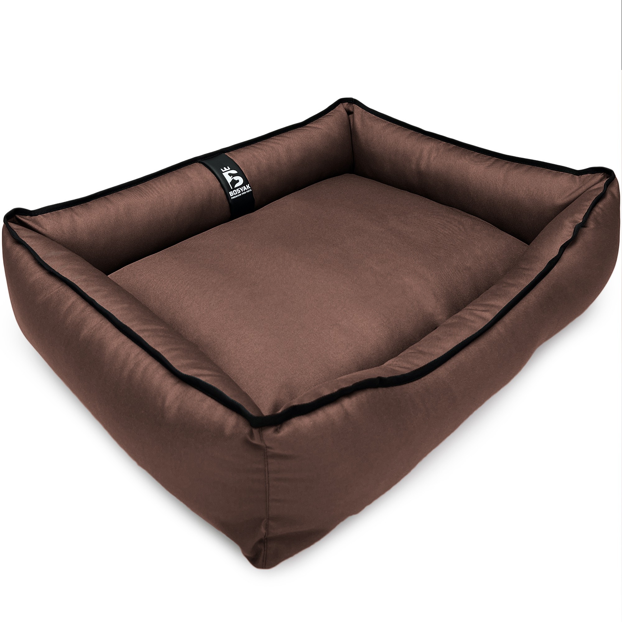 Лежак ліжко для собак та котів EGO Bosyak Waterproof M 75х65 Коричневий (спальне місце для собак та котів)