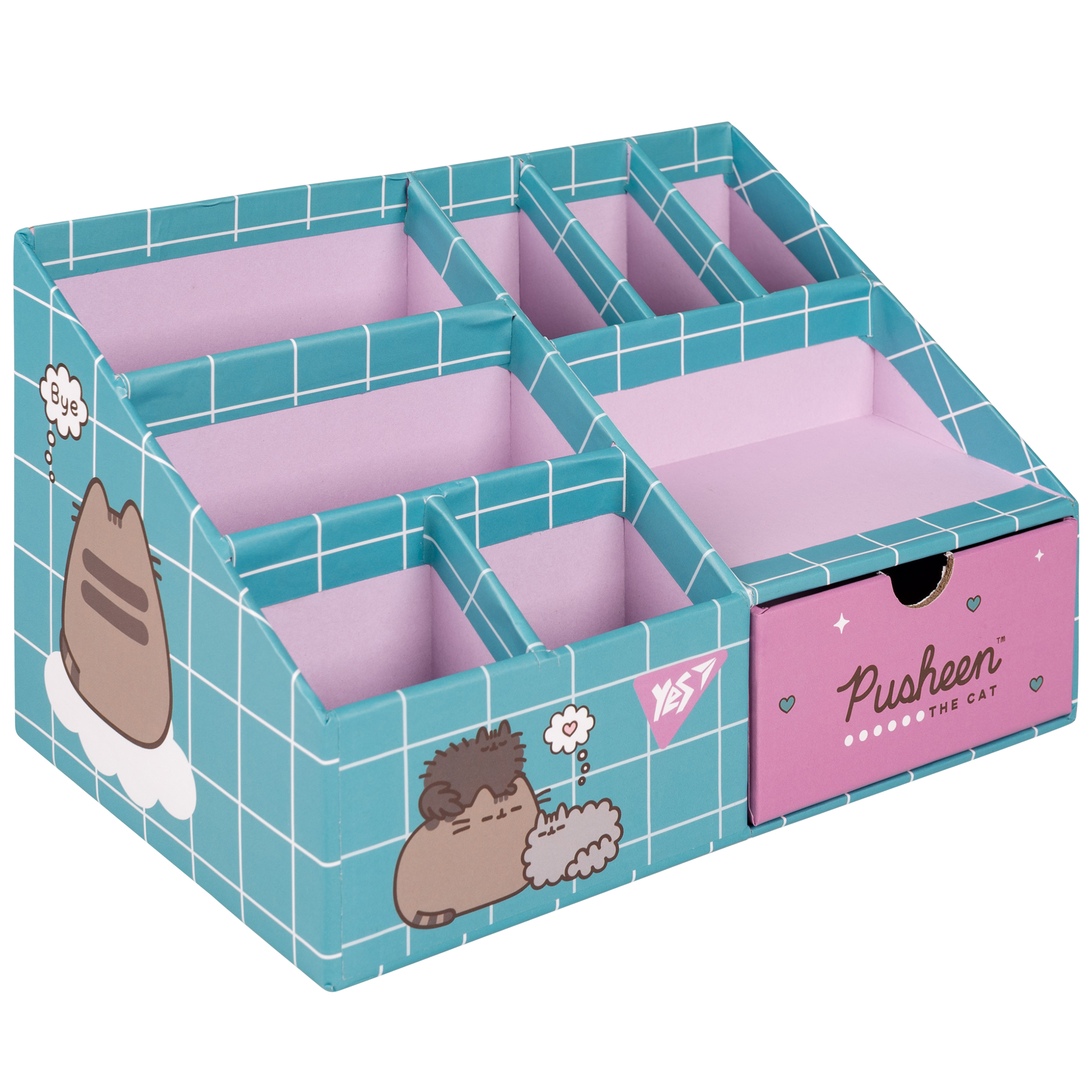 Органайзер настольный YES Pusheen 8 отделений картон (708222 )