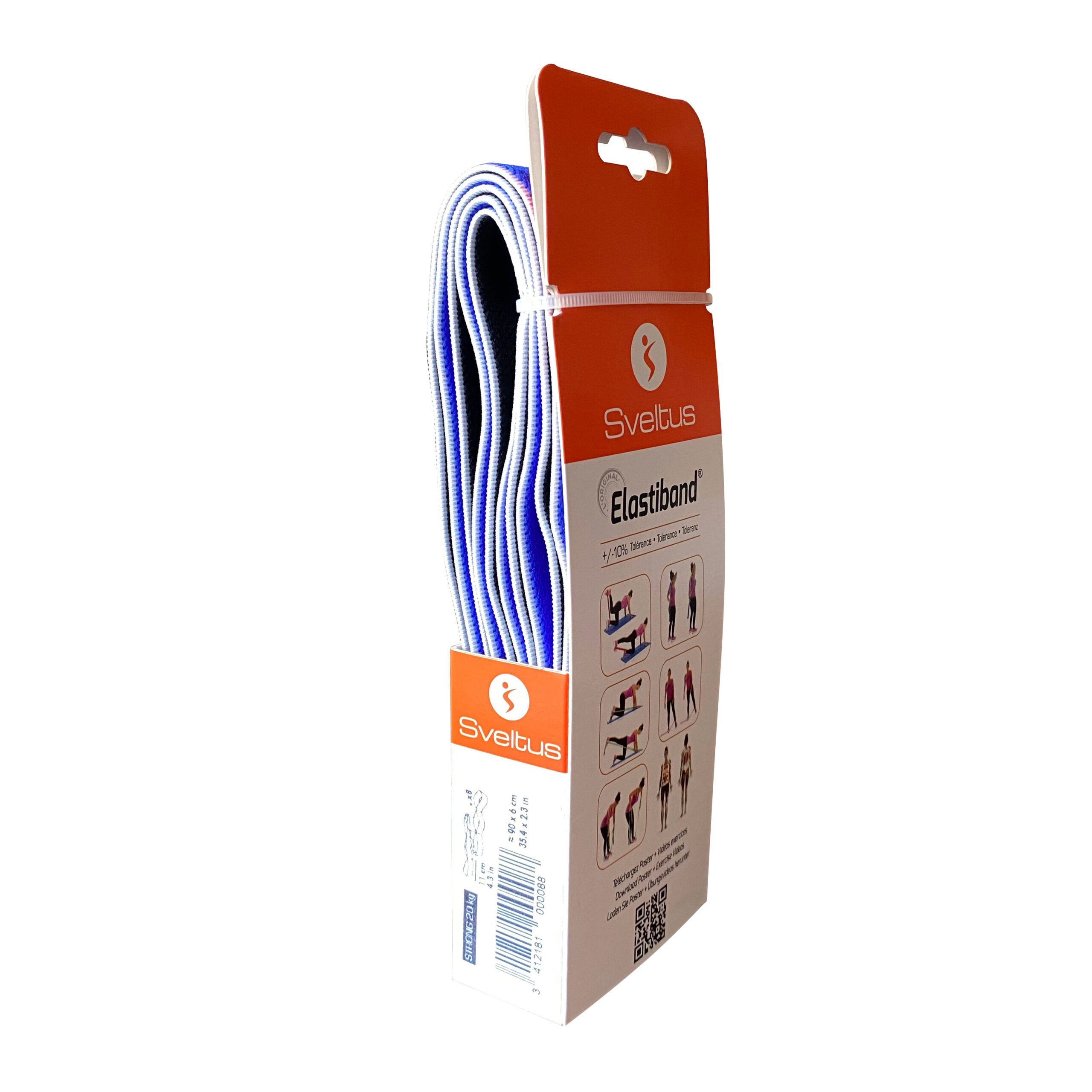 Эспандер для фитнеса Sveltus Elastiband Синий 20 кг QR код (SLTS-0008)