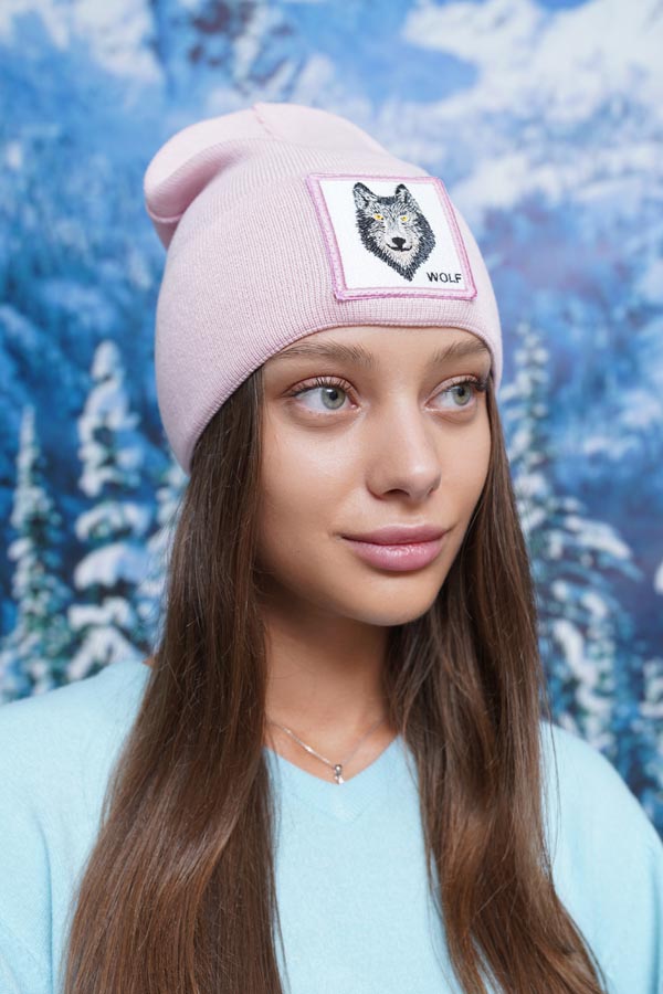 Шапка «Wolf» (5147-1) Braxton светлая пудра 56-59